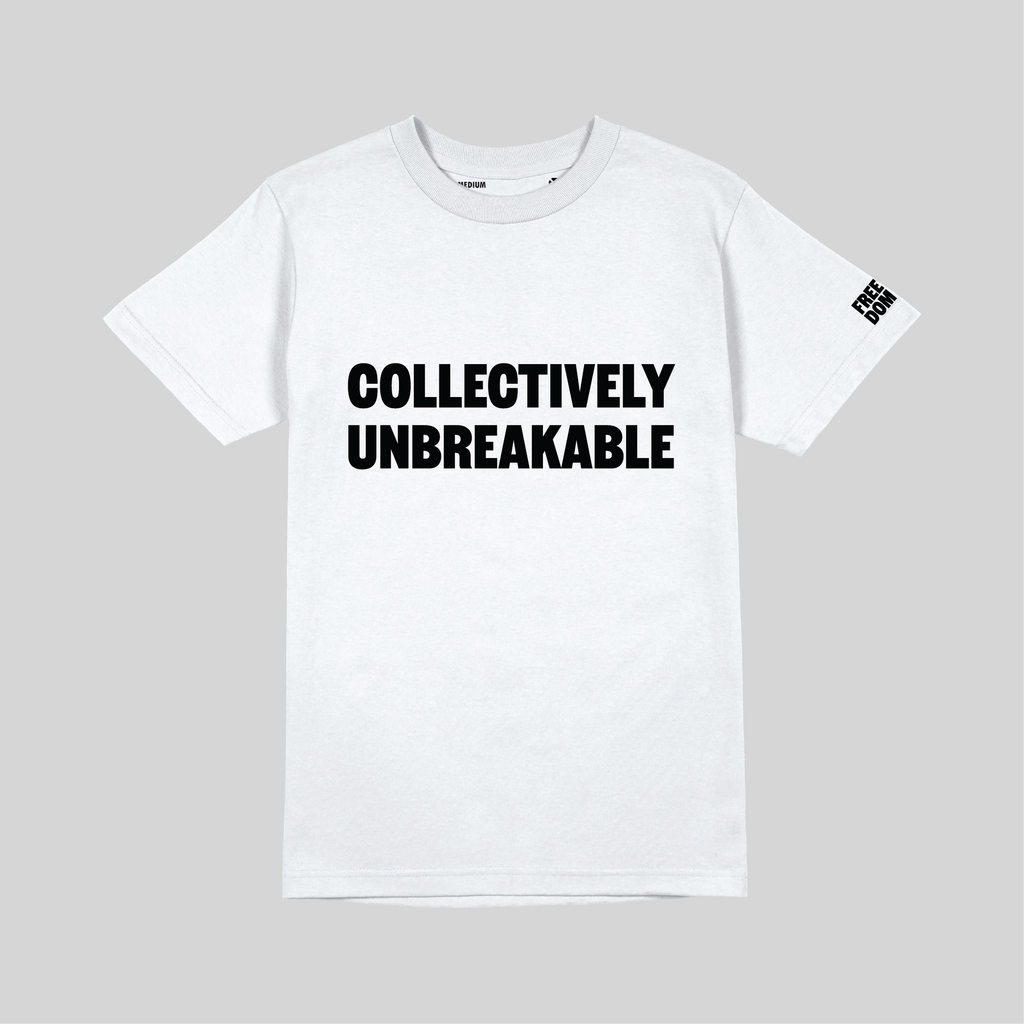 COLLECTIVELY UNBREAKABLE MENS T-SHIRT - WHITE